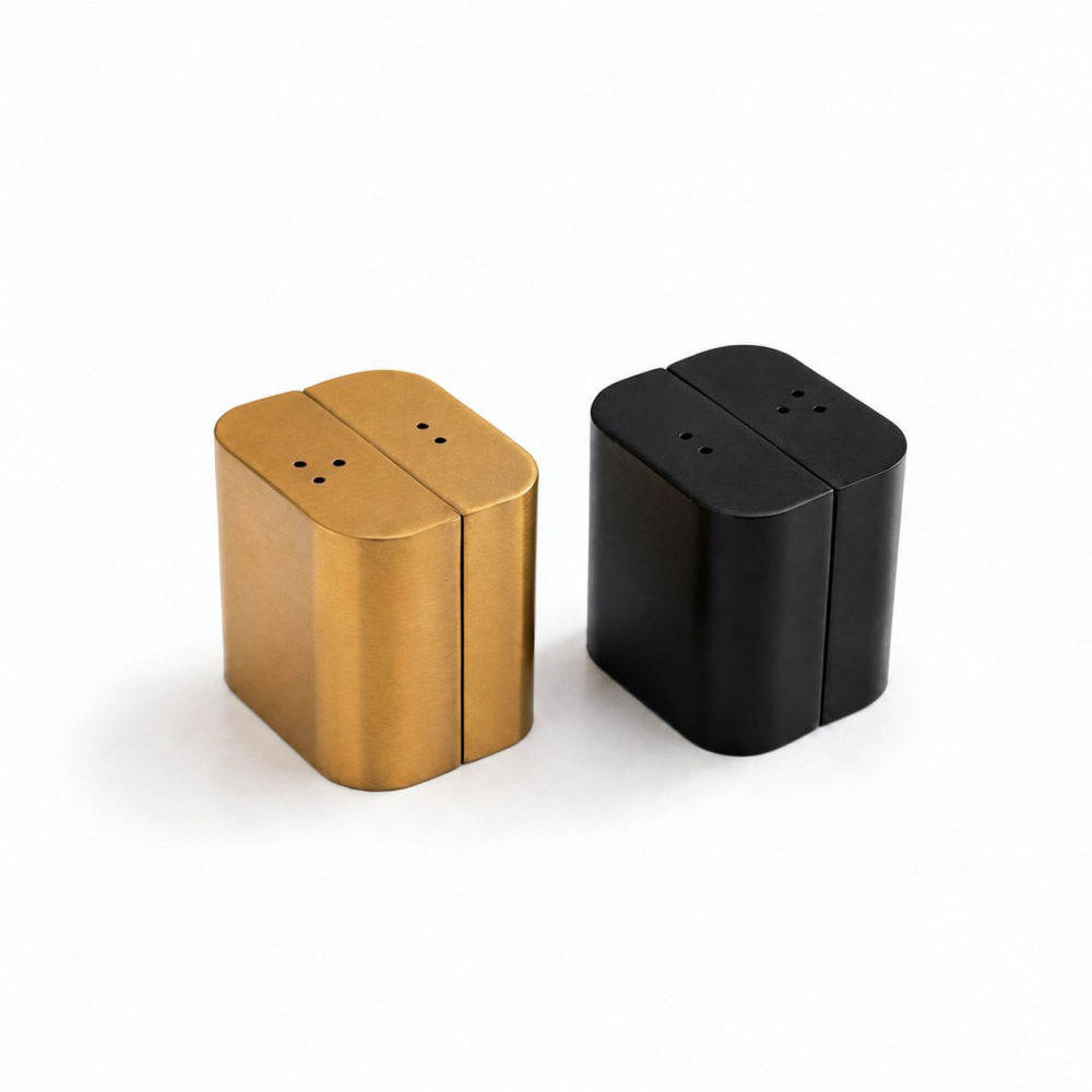 Kitchen Gadgets Gold - Gouden roestvrijstalen kruidenhouder, moderne zout- en