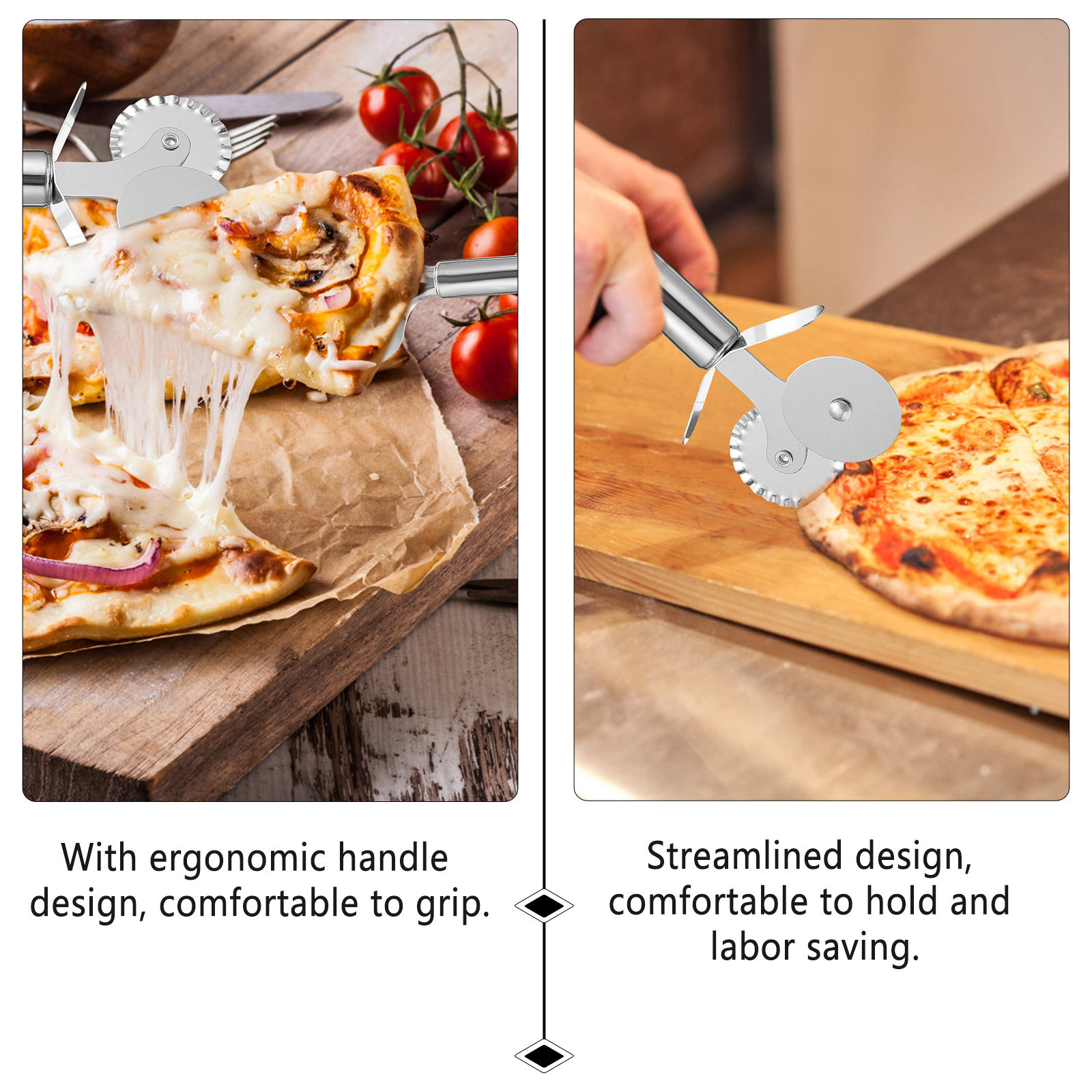 1 set roestvrijstalen pizzasni - Kitchen Gadgets Gold recensie en prijs