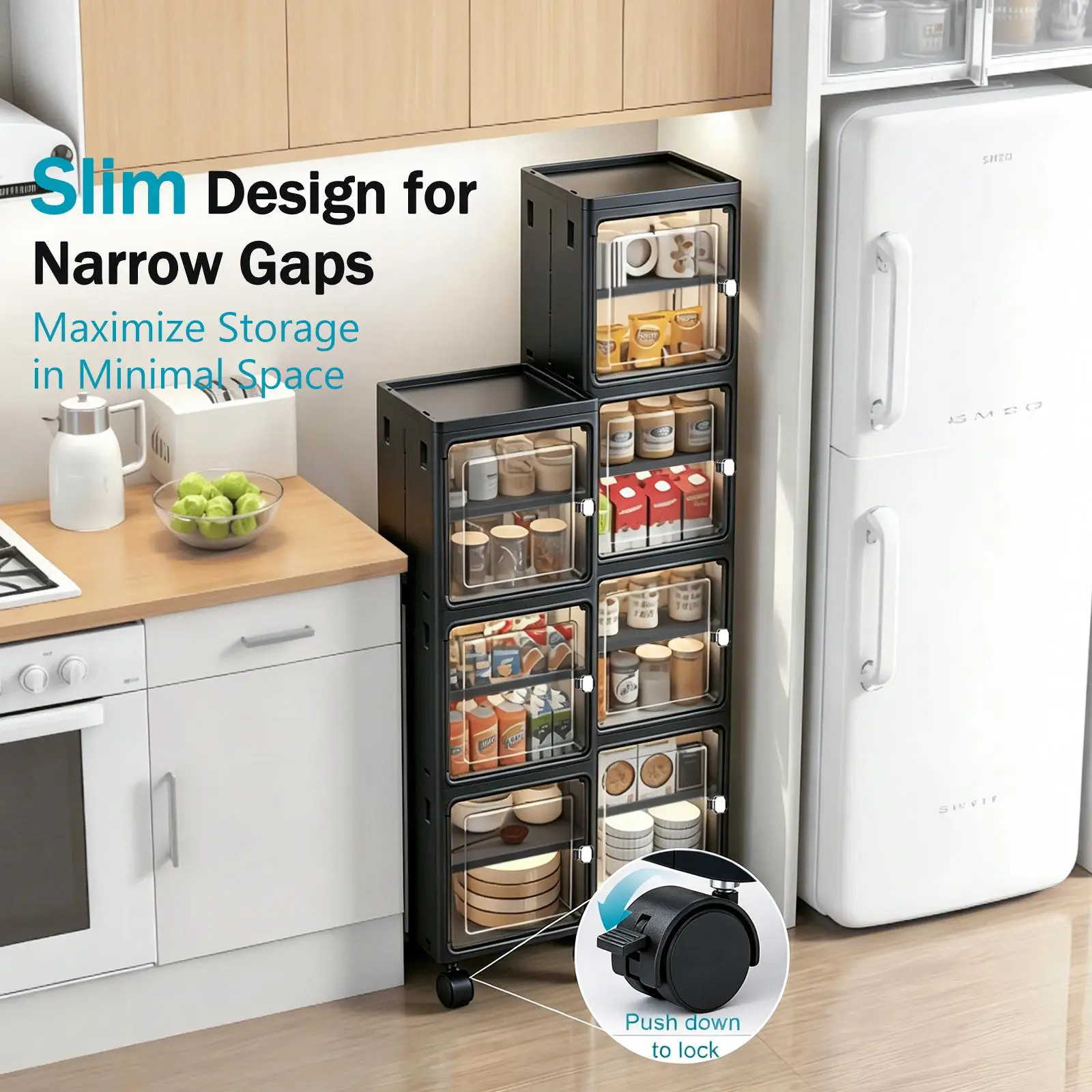 5-laags, smal, zwart, mobiel o - Kitchen Gadgets Organizer recensie en prijs