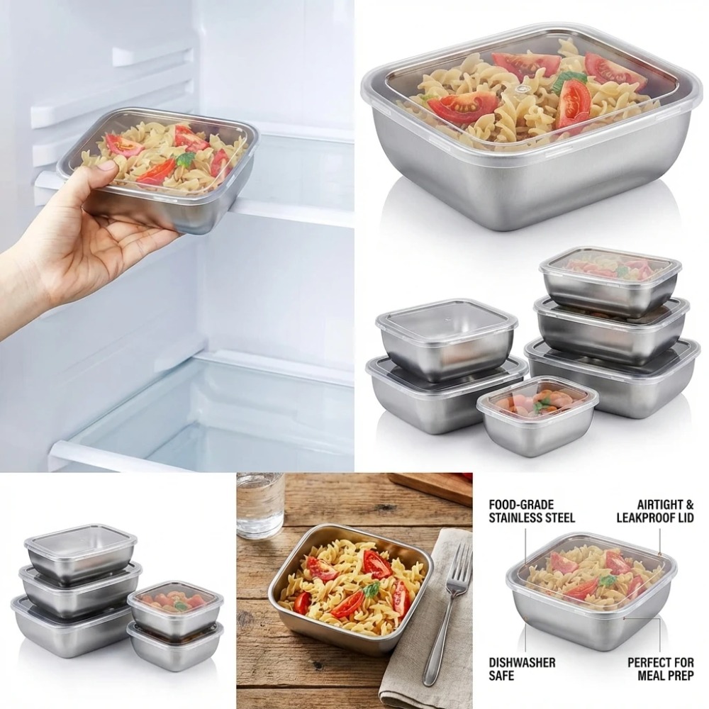 6 stuks roestvrijstalen voedse - Kitchen Gadgets Organizer recensie en prijs